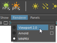 Changing renderer in the viewport