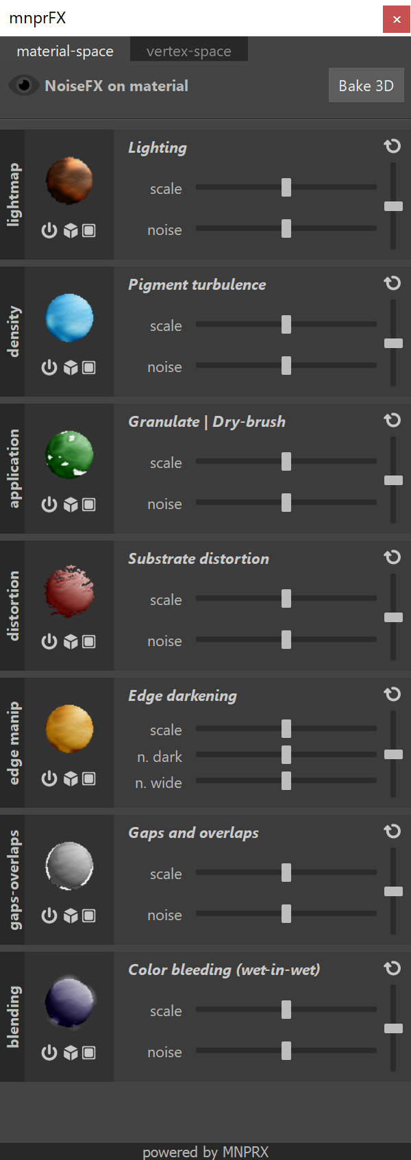 NoiseFX tool window