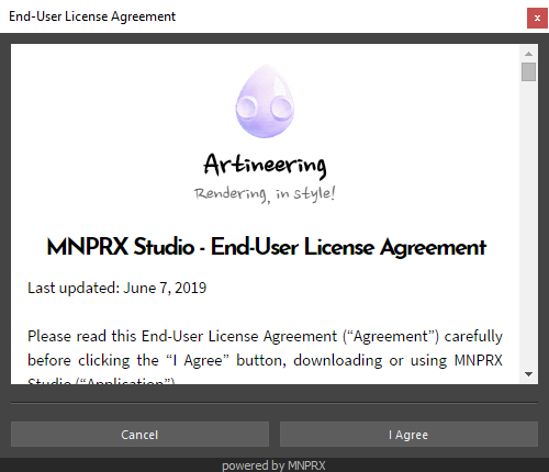 End-User-License Agreement dialog