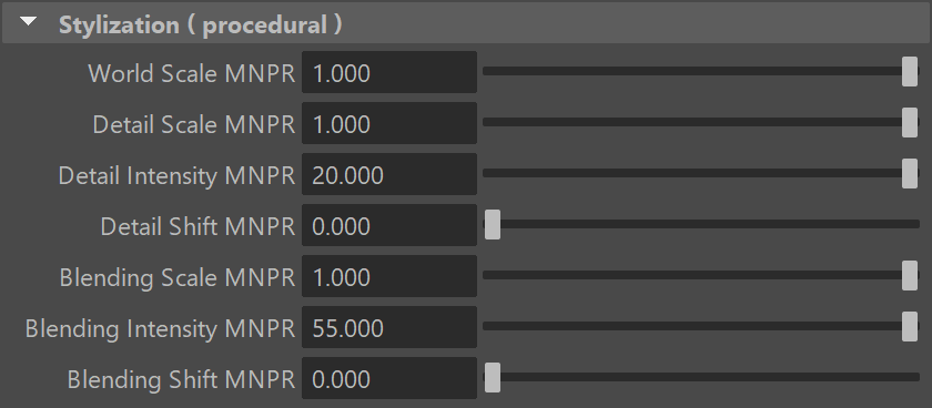 Stylization (procedural) attributes