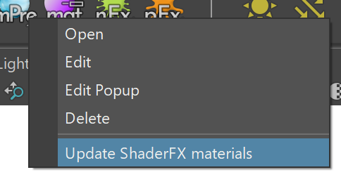 Updating ShaderFX materials